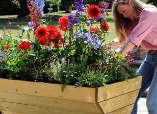 Wooden Trough Planters