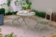 Darsham Bistro Table Set & 2 Chairs (Design A) - Lichen Green