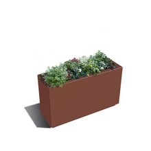 Harrod Rectangle Metal Planters - Corten Effect