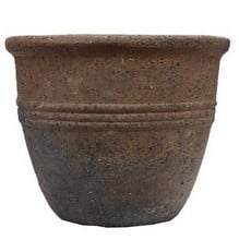 Old Ironstone Lined Cylinder Pot Planter