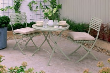 Darsham Bistro Table Set & 2 Chairs (Design B) - Lichen Green