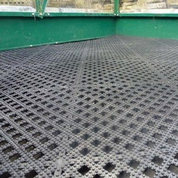 Interlocking Black Plastic Tiles