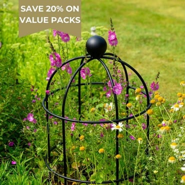 Lobster Pot Plant Support - Matt Black