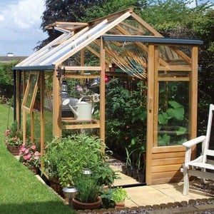 Essential 6ft x 8ft Cedar Greenhouse by Gabriel Ash - Harrod Horticultural