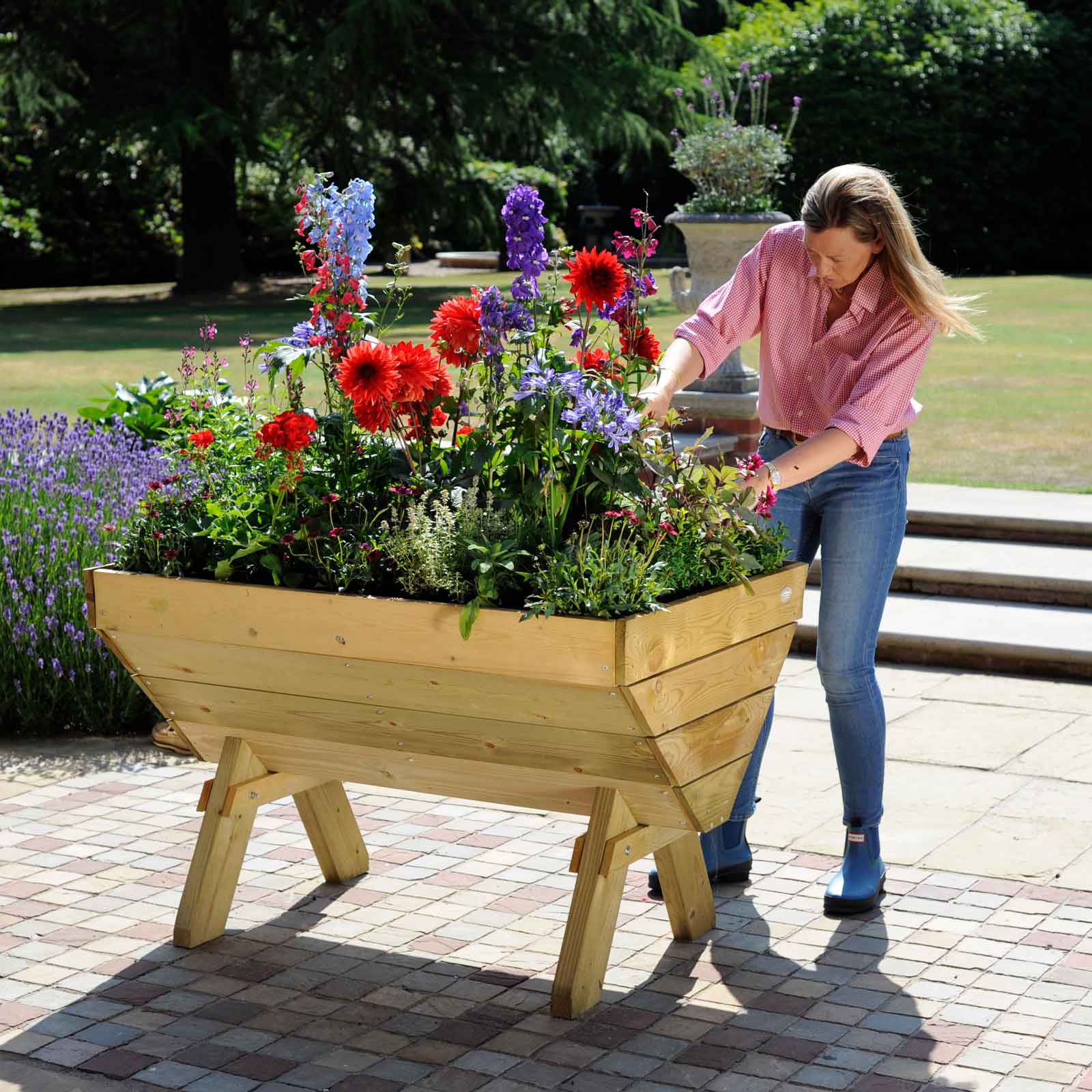 Wooden Plant Trough - Raised Planters at Harrod Horticultural