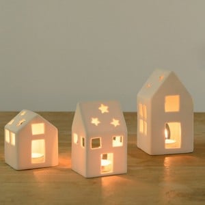 Luxury Ceramic House Tea Light Holders - Harrod Horticultural